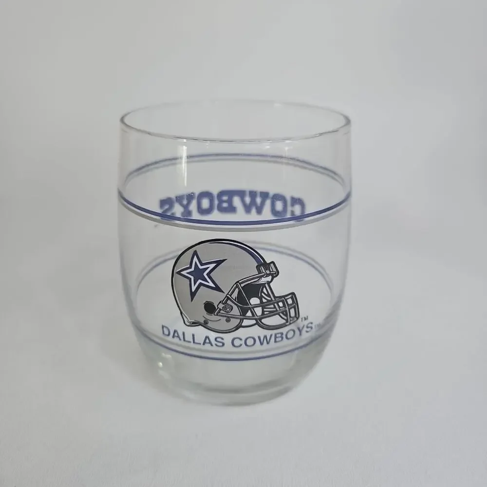 Vintage Dallas Cowboys Whiskey Tumbler Glass‎ 3.75 inches